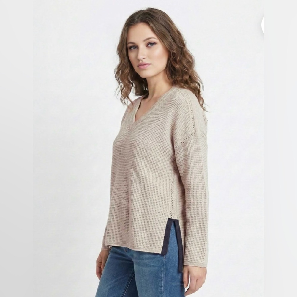 Alpaca Alicia Adams NWT Zoe Sweater Baby Alpaca Wool Size LARGE